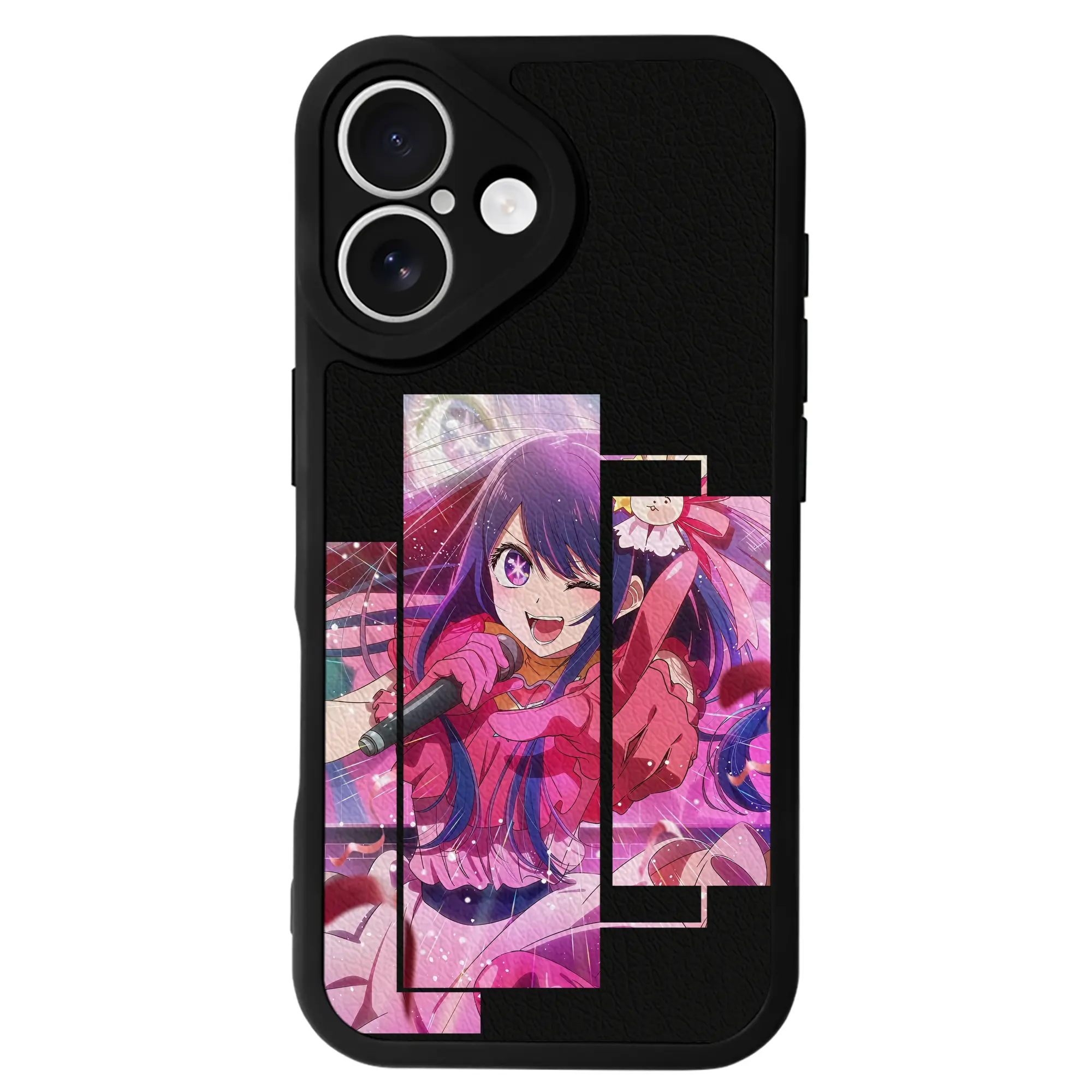 推しの子 グッズ,星野アイ - IPhone 16シリーズ対応 ・ シリコンスマホケース ・ レザー調 ・ 高精度フィット ・ 耐衝撃 ・ ワイヤレス充電対応 ・ 精密カット